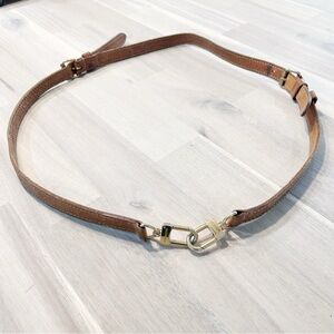 Louis Vuitton Vachetta Adjustable Leather Strap, Gold Hardware